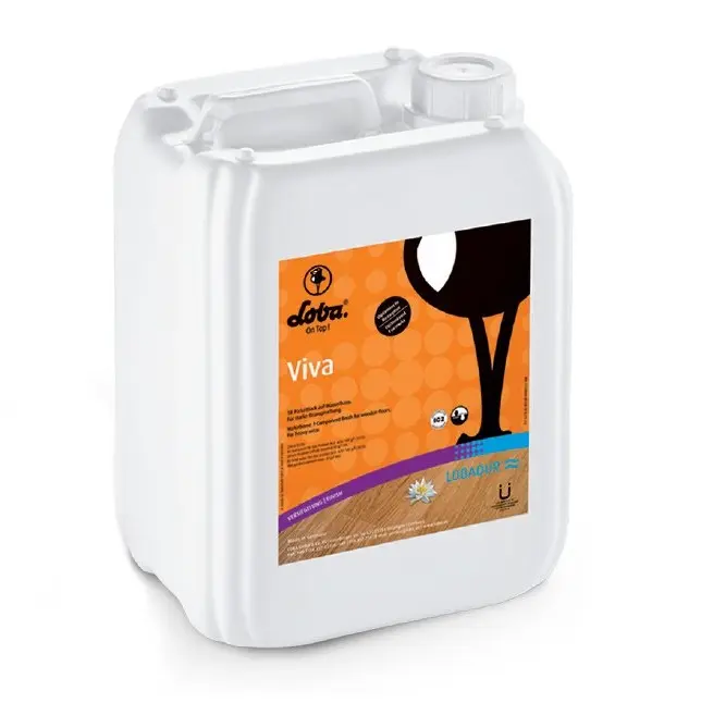 Лак для паркета Lobadur WS Viva на водной основе полуматовый 5 л купить в Москве
