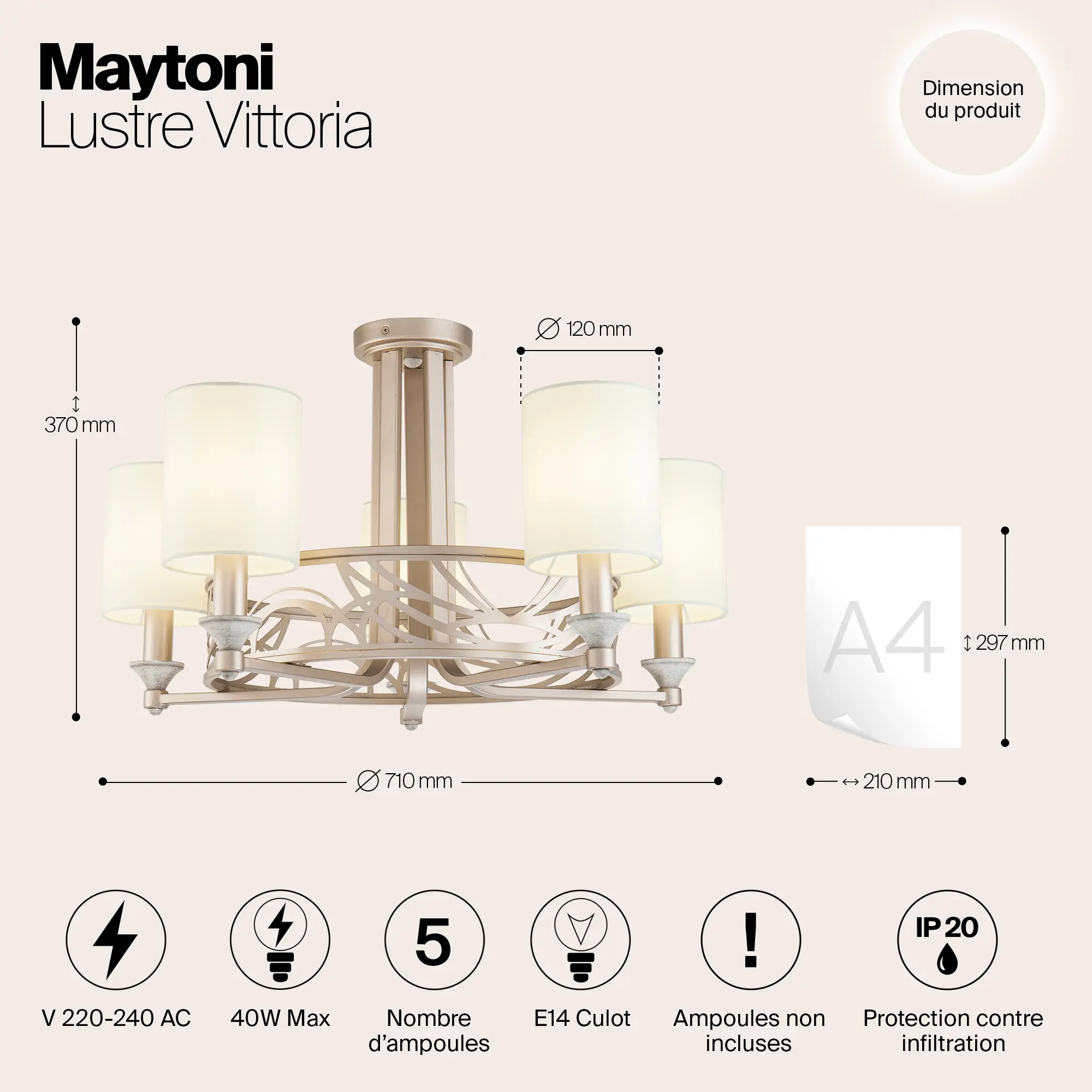 Люстра Maytoni H004CL-05BG
