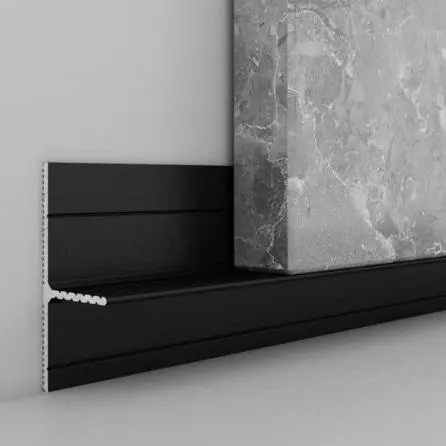 Теневой плинтус черный муар BFM ProFILE 100-20 зазор 20 или 15 мм купить