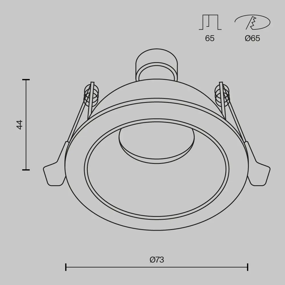 Встраиваемый светильник Technical DL126-GU10-WB