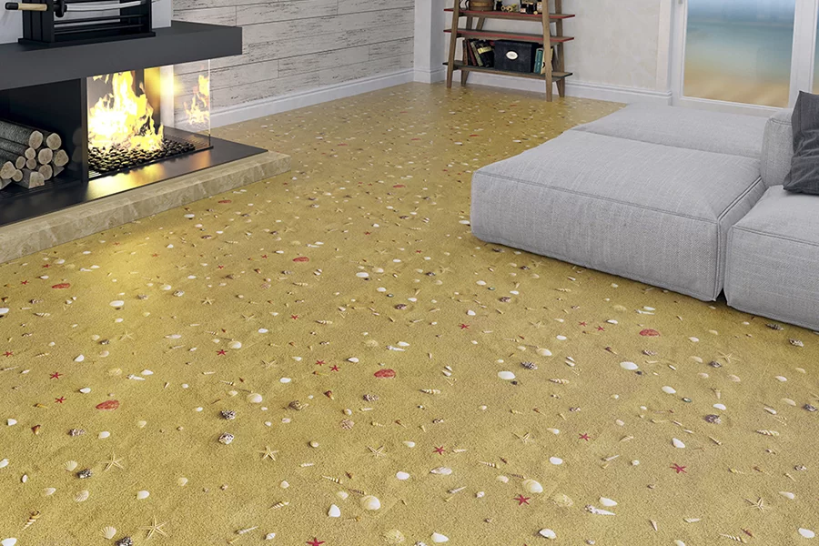 Пробковый пол с дизайном под дерево