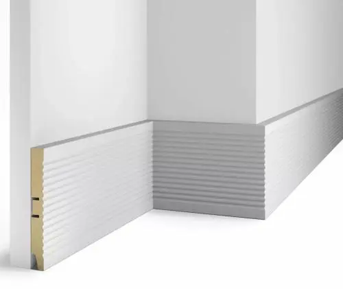 Плинтус МДФ Cosca AP11 под покраску белый 133X16X2400 мм из экополимера