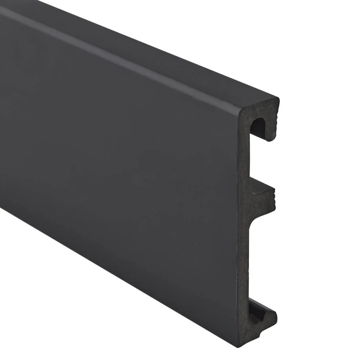 Плинтус напольный Salag ALPHA 80 Black Черный