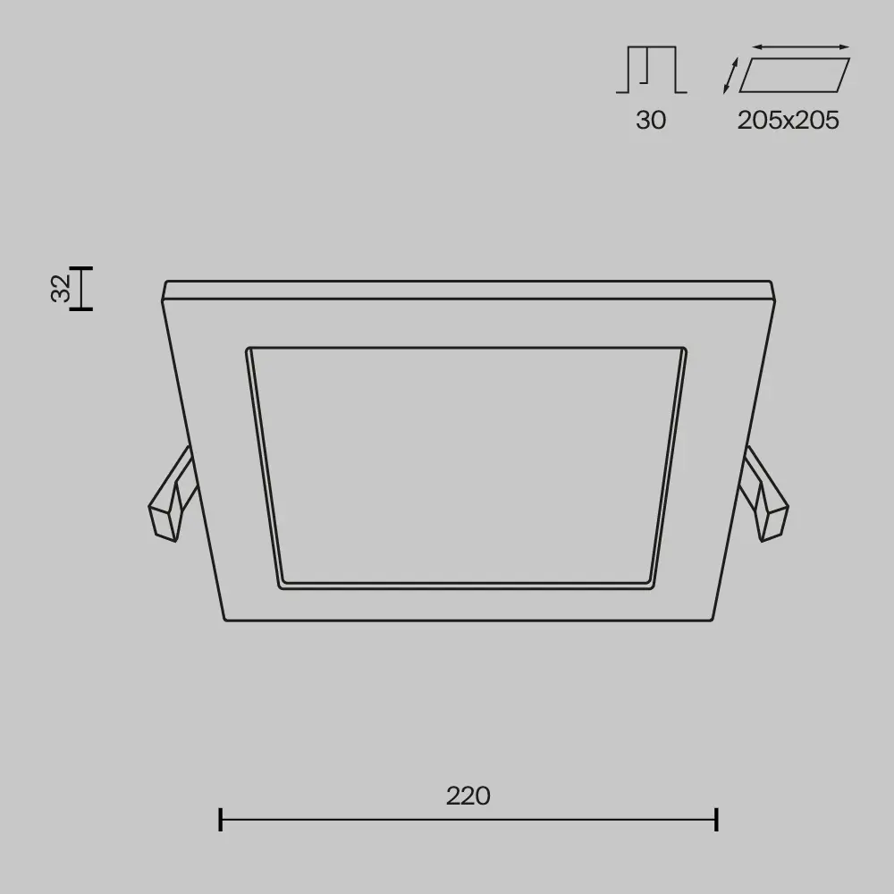 Встраиваемый светильник Technical DL021-6-L18W