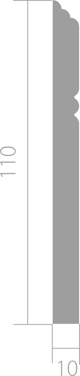 Плинтус base 5380 i (2000 x 110 x 10 мм)