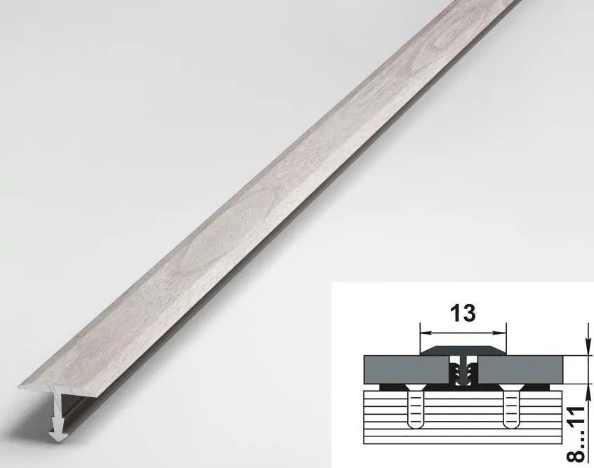 Порог одноуровневый стыкоперекрывающий Лука ПС-09 106 Ясень белый