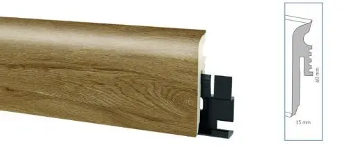 Гибкий плинтус Arbiton Vigo 60 Дуб Jersey