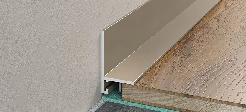 Как установить L образные микроплинтусы Laconistiq на клей