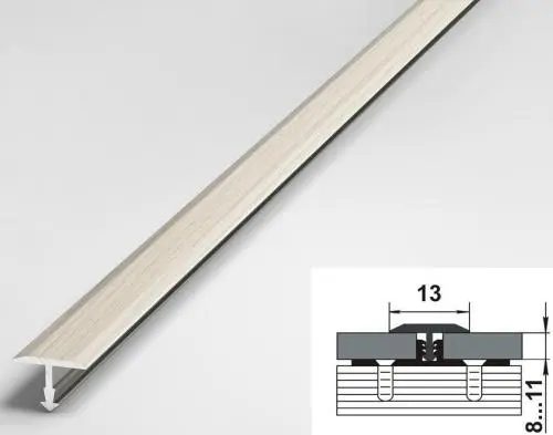 Порог одноуровневый стыкоперекрывающий Лука ПС-09 053 Бук беленый