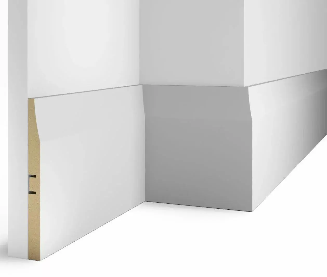 Плинтус МДФ Cosca AP25 под покраску белый 184х16х2400 мм купить