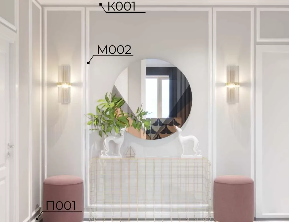 Белый плинтус и молдинги в интерьере
