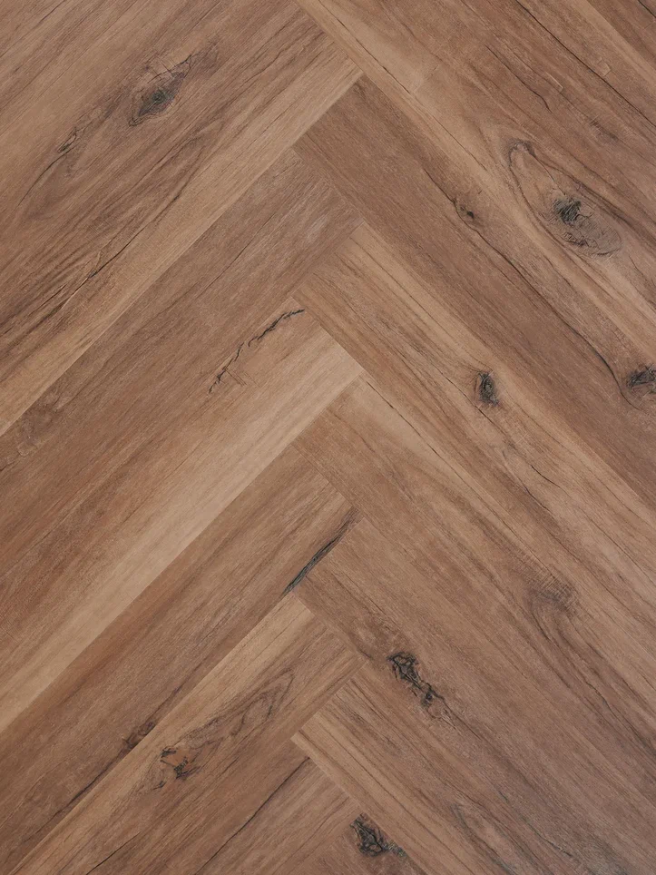 Ламинат SPC елочка Stepton Weave 0202 Дуб Карамельный купить