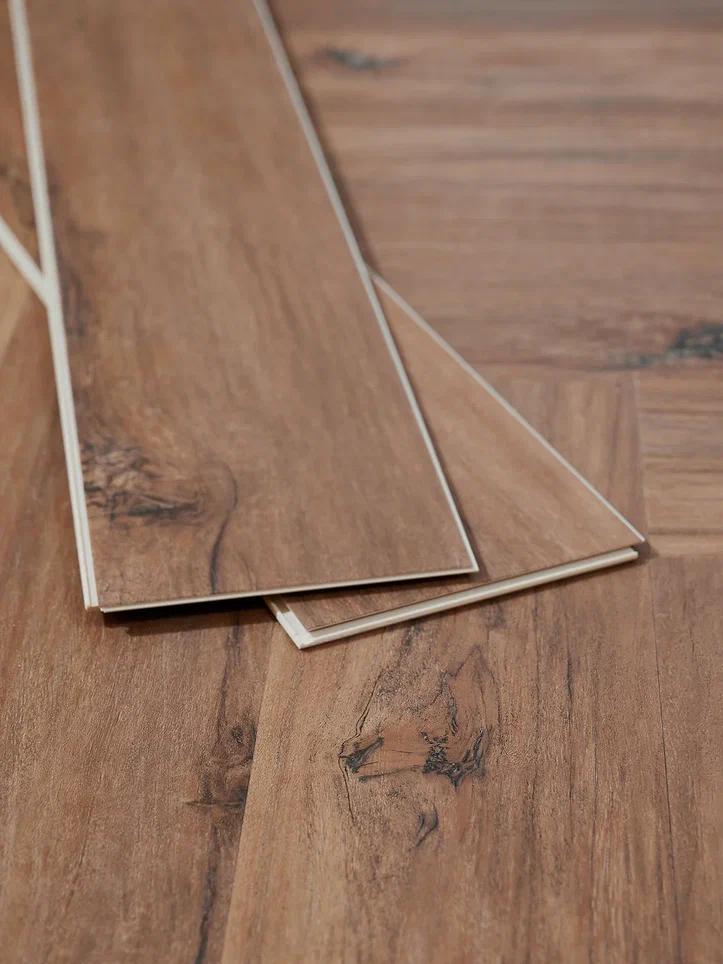 Ламинат SPC елочка Stepton Weave 0202 Дуб Карамельный купить