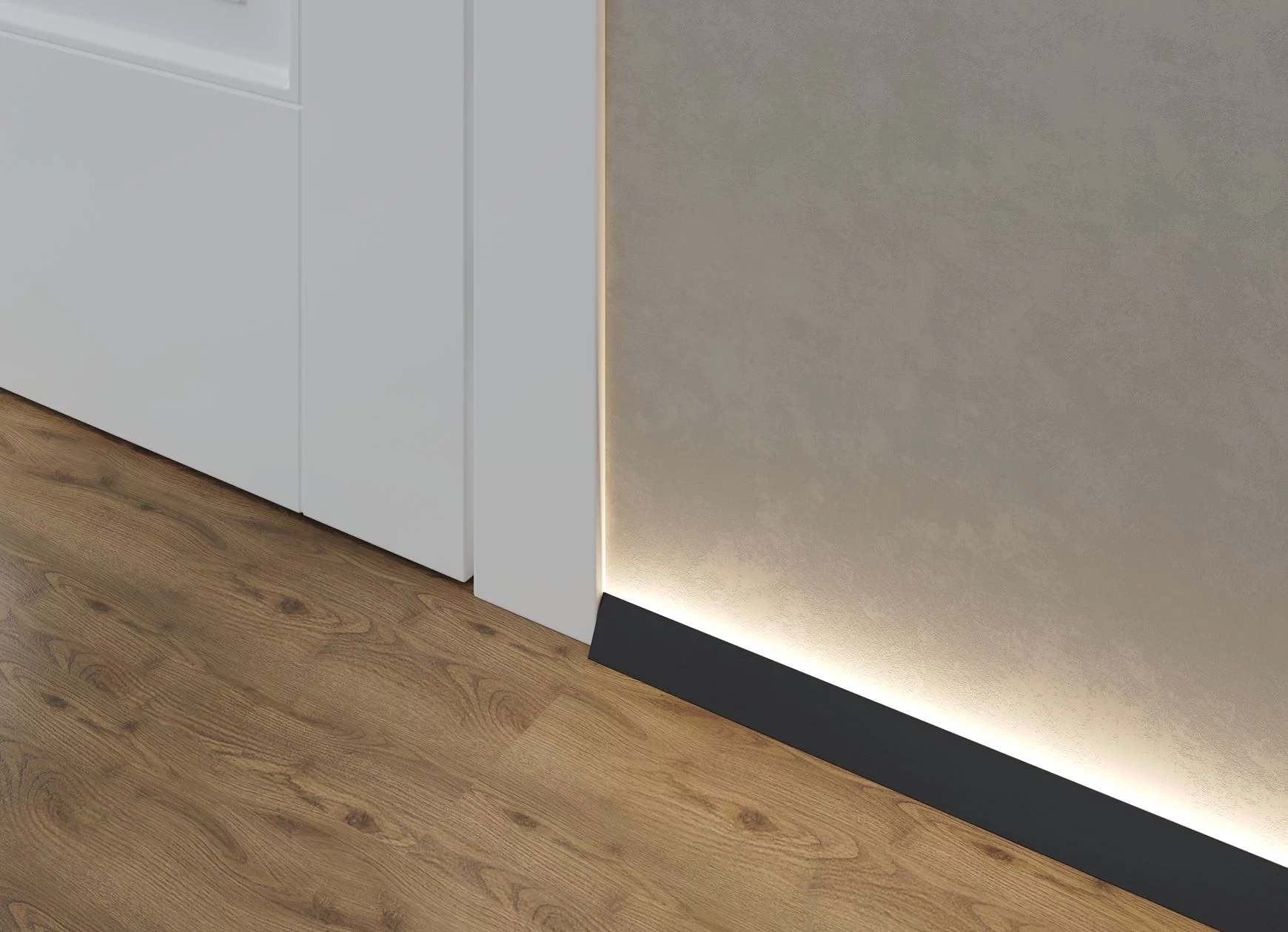 Микроплинтус Laconistiq Light черный анодированный