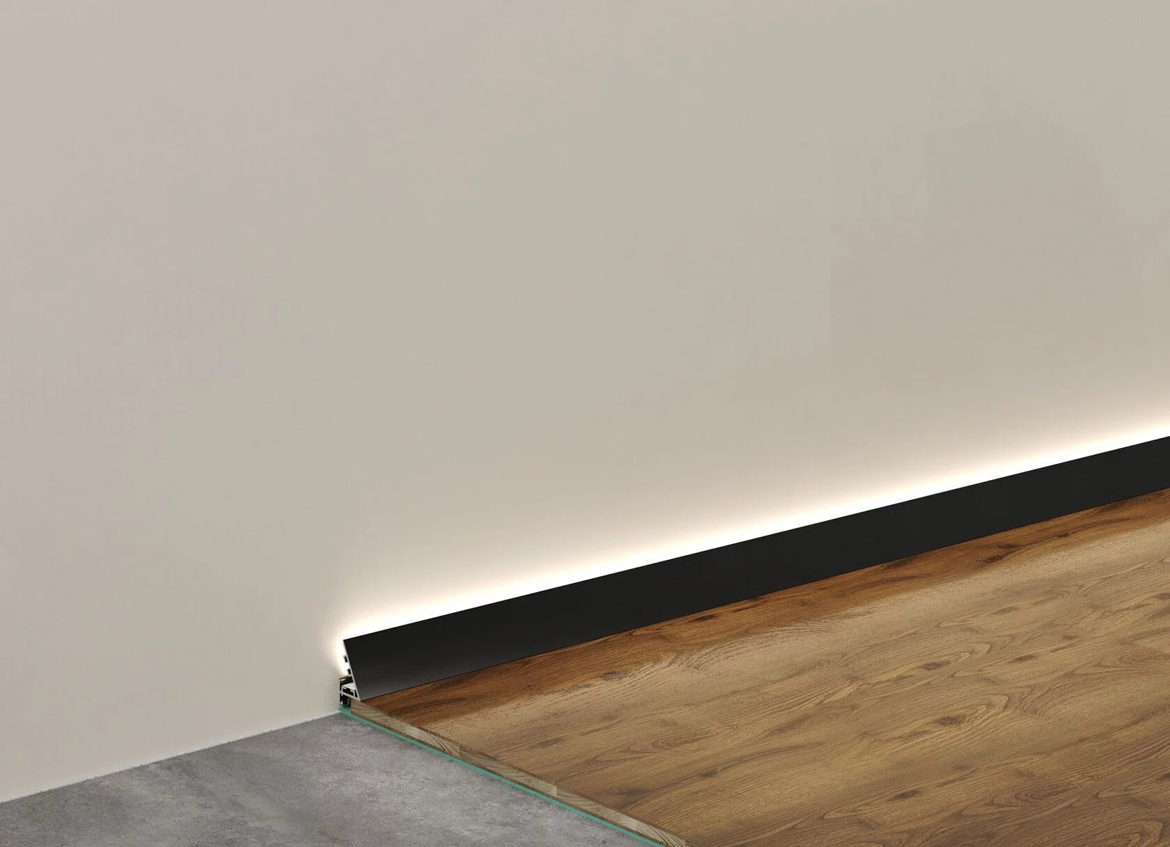 Микроплинтус Laconistiq Light черный анодированный