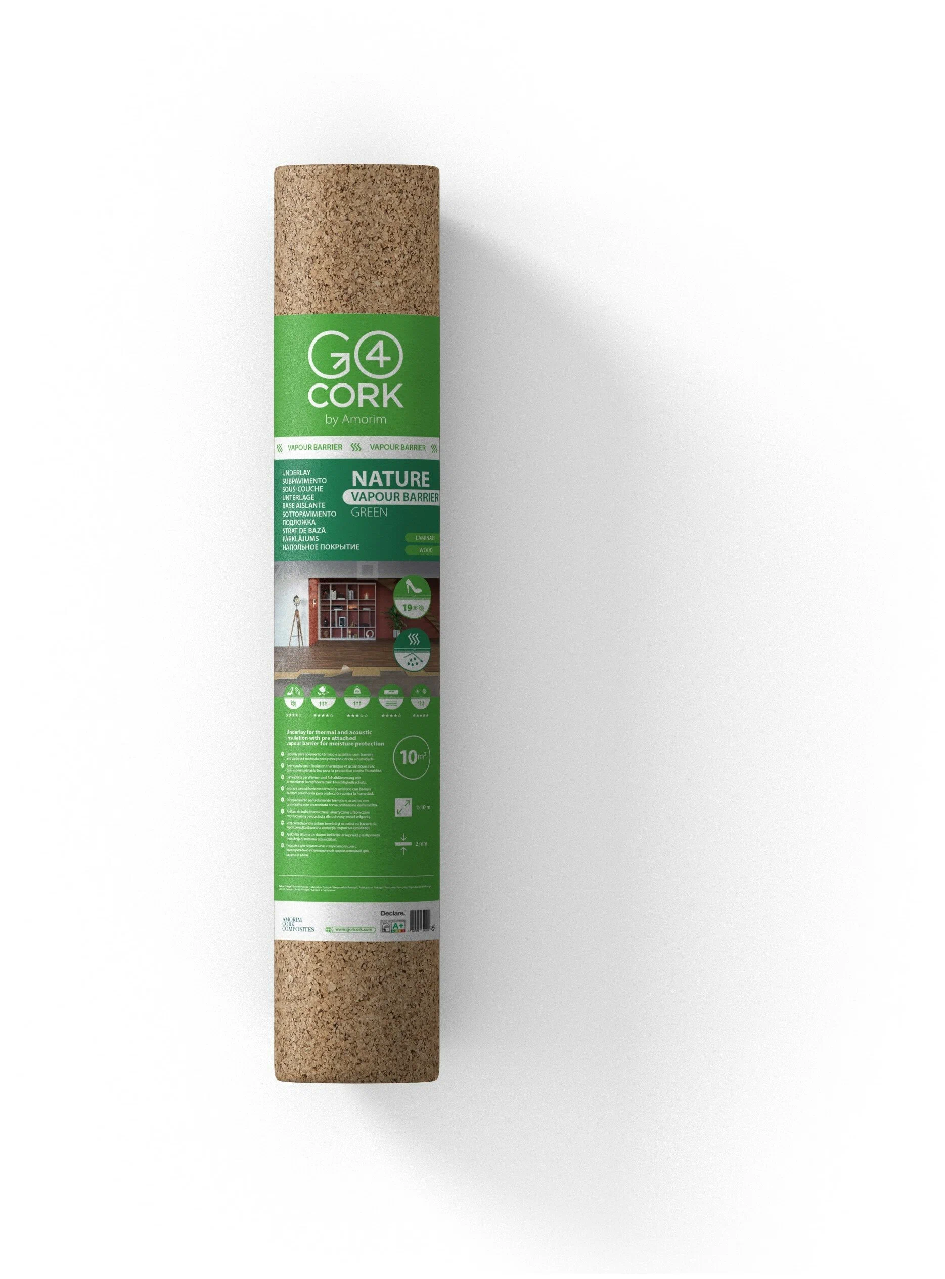 Пробковая подложка 2 мм Amorim Go4cork цена в Москве